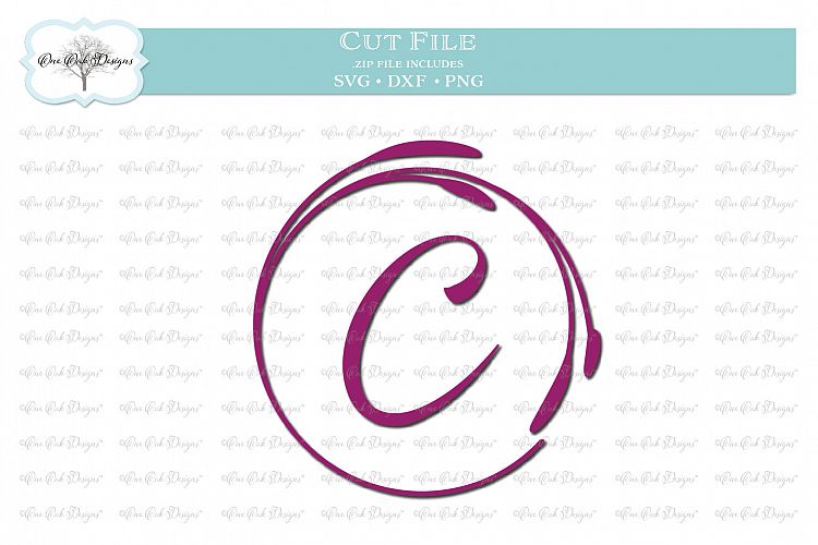 Pussywillow Monogram Frame - SVG DXF PNG