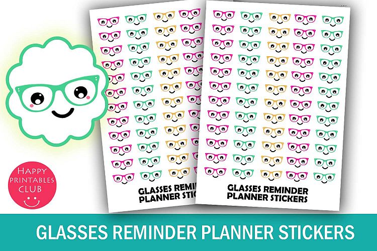 Glasses Reminder Planner Stickers- Eye Checkup Stickers