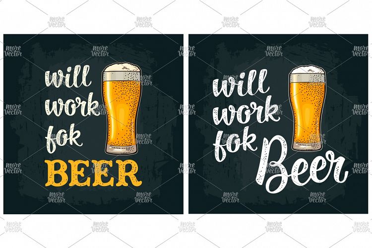 Glass drink. Will work for beer lettering Vintage engraving