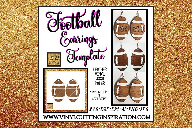 Football Svg, Football Earrings Svg, Football Svg Files, cut