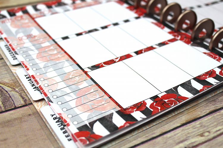 Happy Planner PRINTABLE, Weekly Insert Refill, Red Rose Stripe, Printable, Planner Printable, 7 x 9.25, Mambi Happy Planner