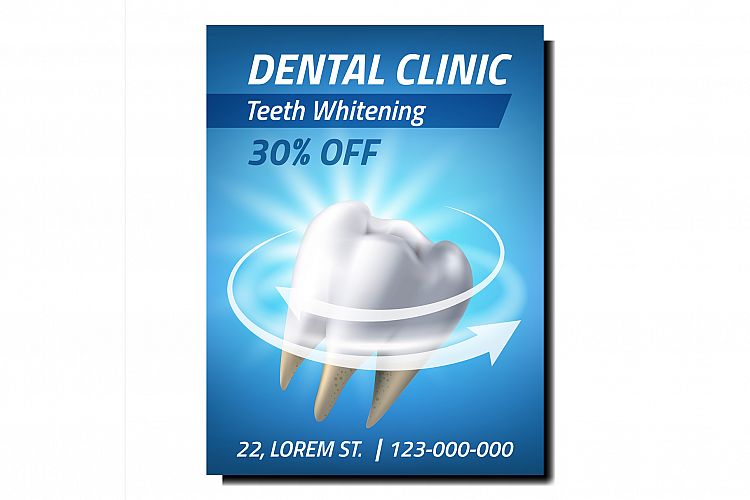 Dental Clinic Creative Promotional Banner Vector example image 1