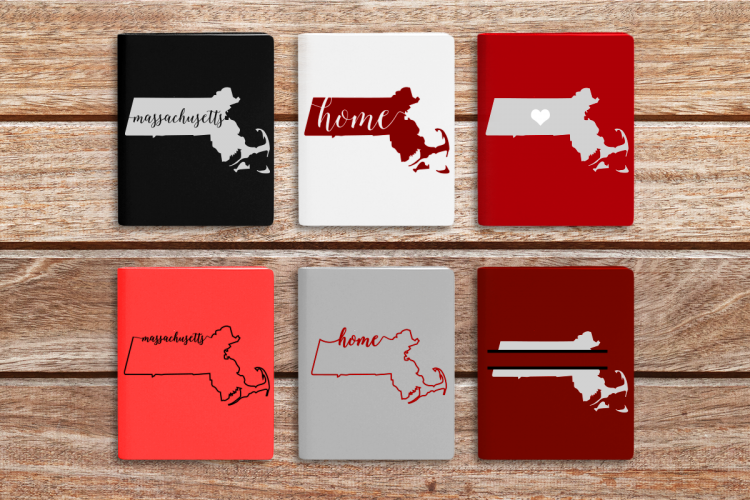 State of Massachusetts SVG File Cutting Template