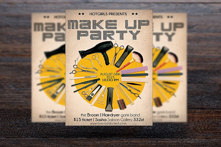 Make Up Party Flyer