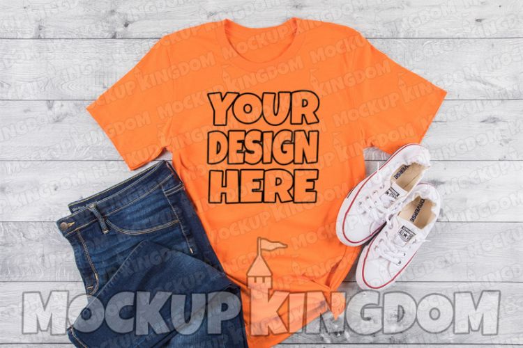 Unisex Crew Neck Shirt Mockup, Bella Canvas Mockup