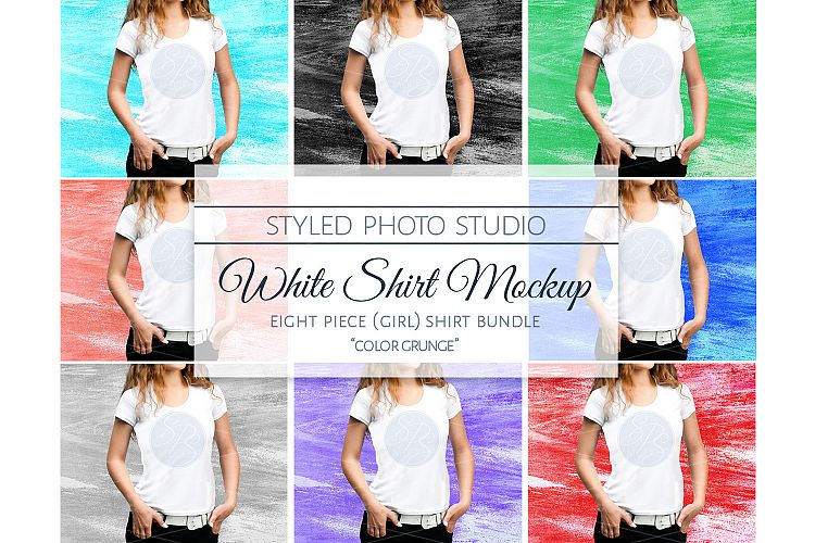 Girls Tshirt Mockup Bundle