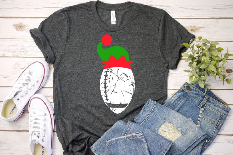 Football Christmas Hat svg Elf sweater Elf sweater 1048s
