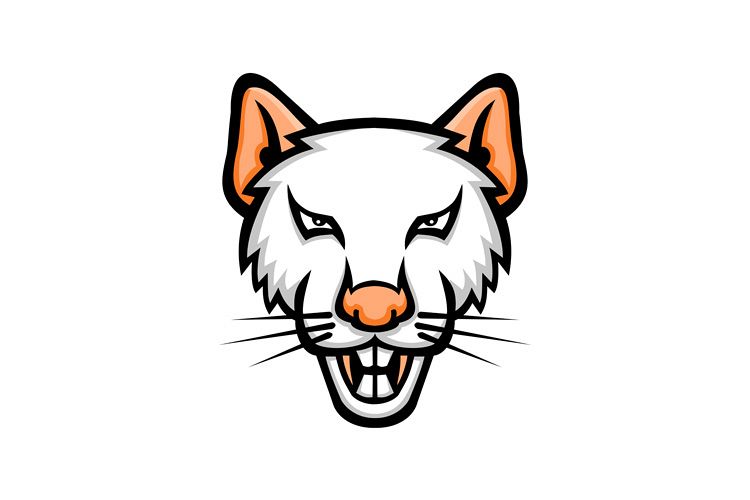 Albino Laboratory Mouse Mascot