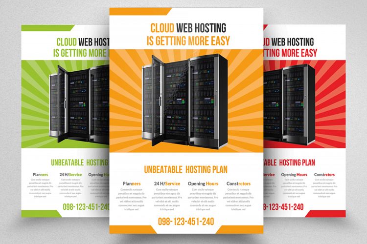 Web Hosting Flyer Template
