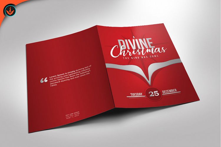 A Divine Christmas Program Photoshop Template