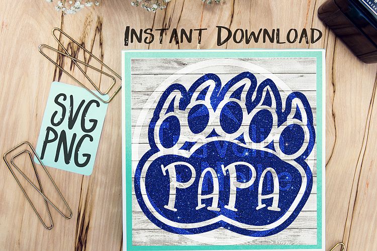 Download Papa Bear Paw SVG PNG Cricut Cameo Silhouette Brother Scan ...