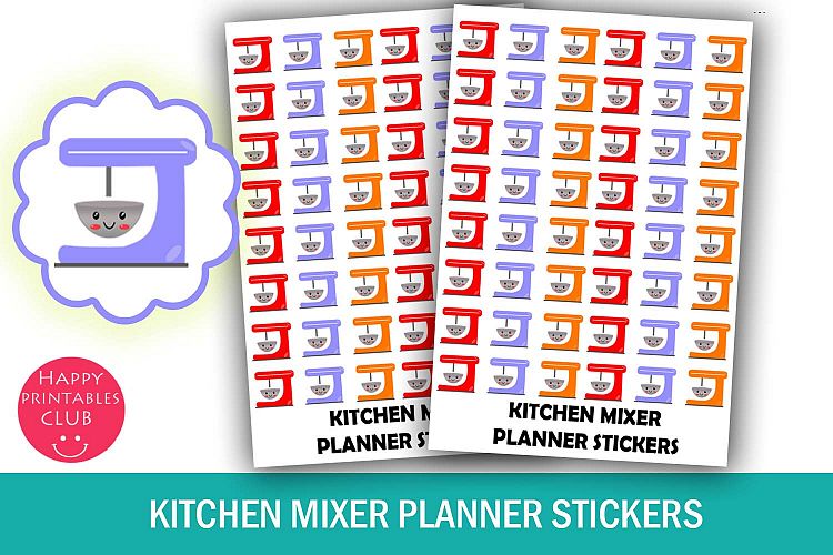 Kitchen Mixer Planner Stickers- Kitchen Stickers- Cute Kawai