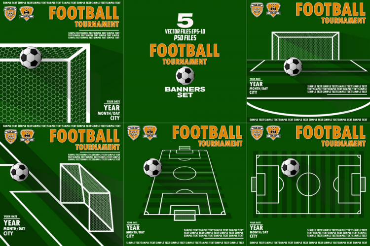 Variant of the poster for the football tournament.