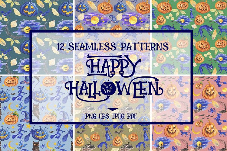 Halloween Seamless Patterns