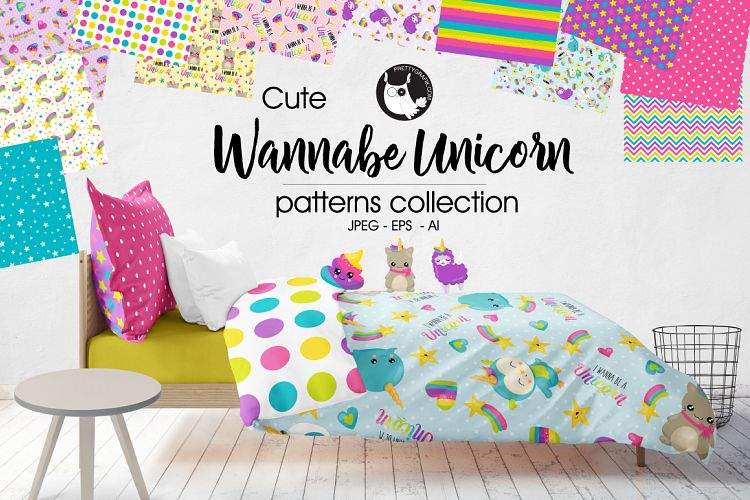 WANNABE-UNICORN , digital papers