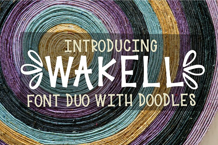 Wakell - Font Duo With Ornament Font