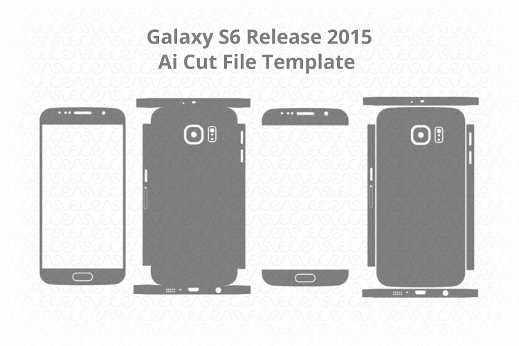 Samsung Galaxy S6 Vinyl Skin Vector Cut File Template 2015