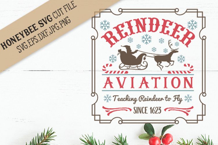 Reindeer Aviation svg Christmas svg