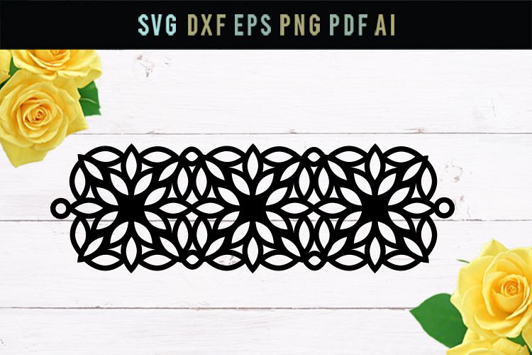 Download Bracelet, SVG bracelet, DXF file, floral, geometric,cut ...