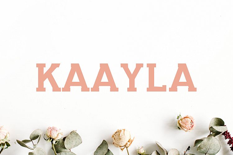 Kaayla Slab Serif 4 Font Pack
