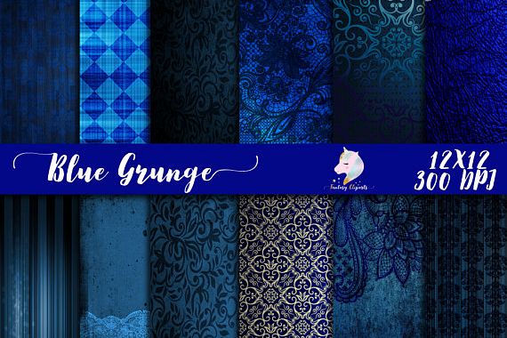 Grunge Blue Digital Paper