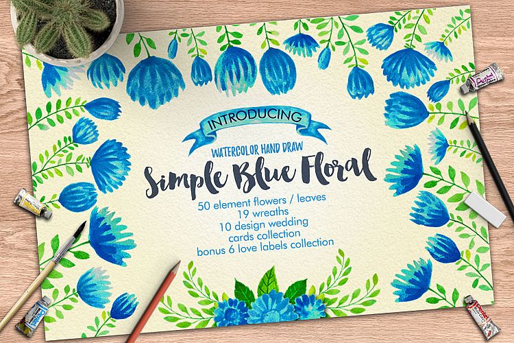 Simple Blue Floral