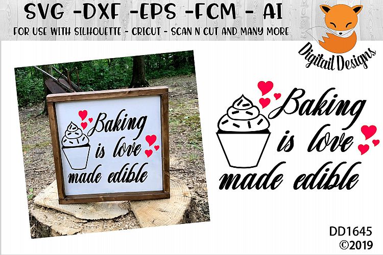 Download Baking Is Love Made Edible Kitchen SVG