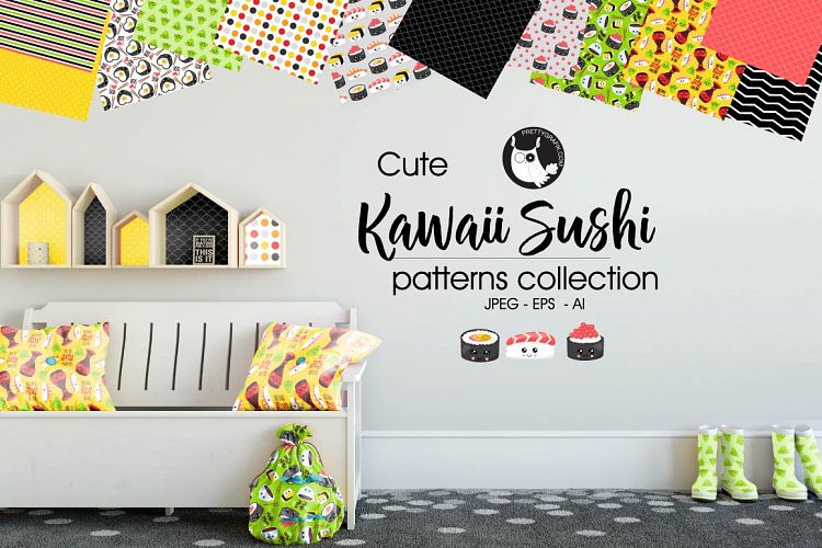 KAWAII-SSUSHI, digital papers