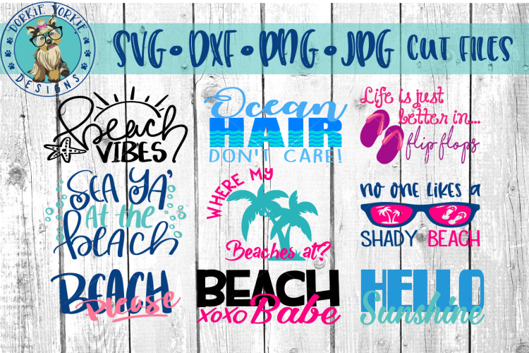Beach Bundle 9 Files -  SVG cut file