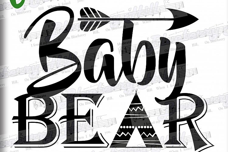 Baby bear SVG - Baby bear svg digital -Baby bear with Arrow