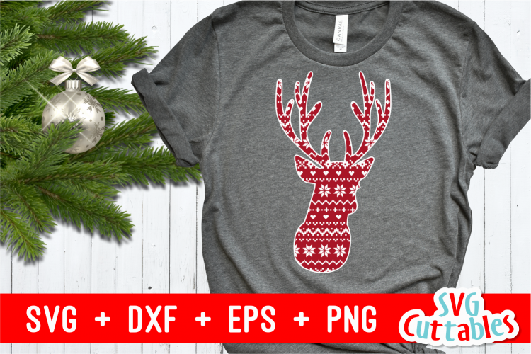 Sweater Patterned Deer | Cut File