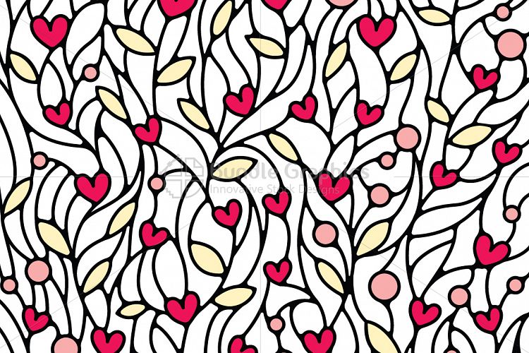 Nature and Heart Colorful Vector Background