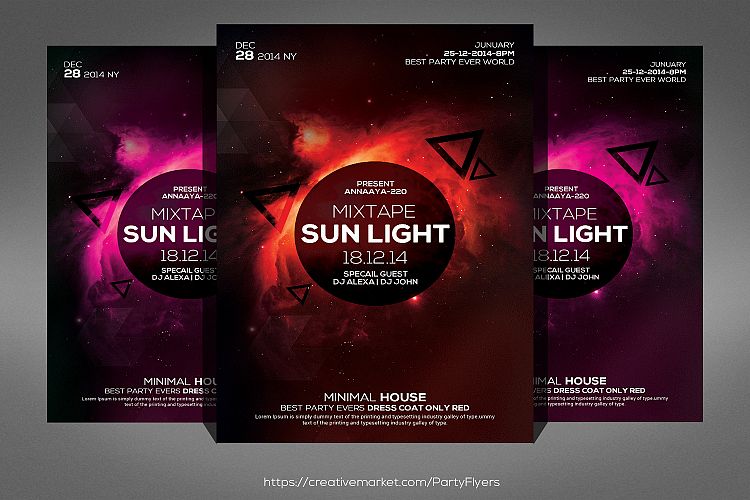 Minimal Sunlight House Flyer