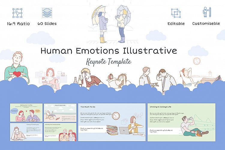 Human Emotions Illustrative Keynote Template