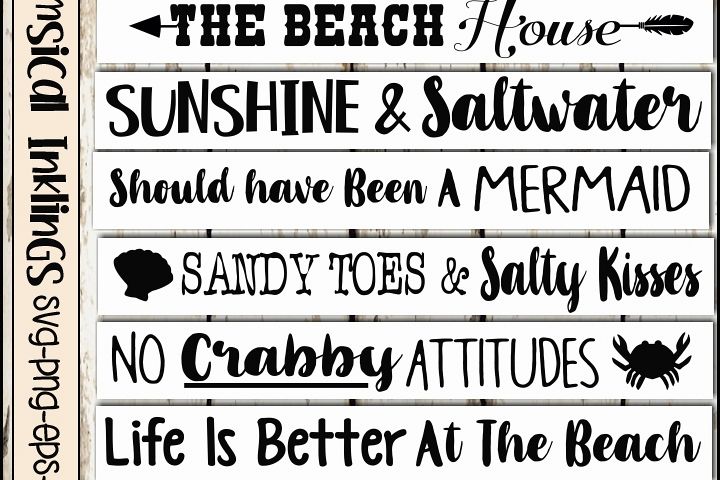 Beach Sign SVG Bundle