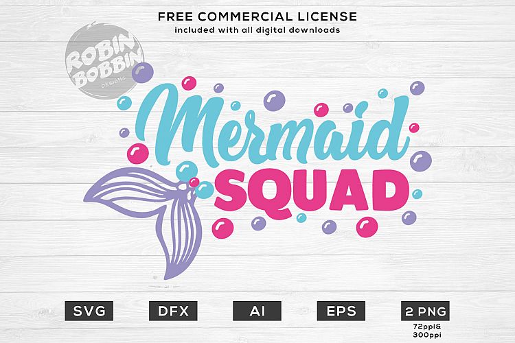 Mermaid Squad SVG Design for T-Shirt, Hoodies, Mug, Merch ...