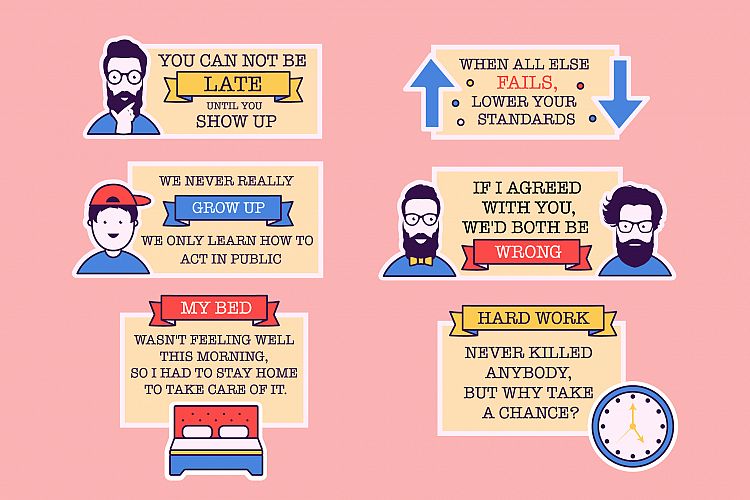 Funny Quotes Badges