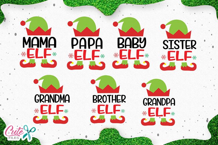 Christmas Family elf, cuts files for craftters