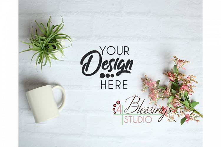 Flat Lay Photo Styled Stock Photography Flower Background