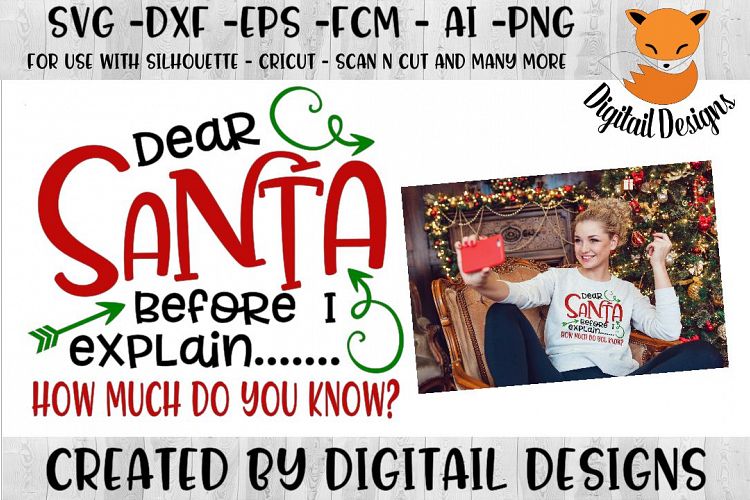 Funny Christmas SVG for Silhouette, Cricut