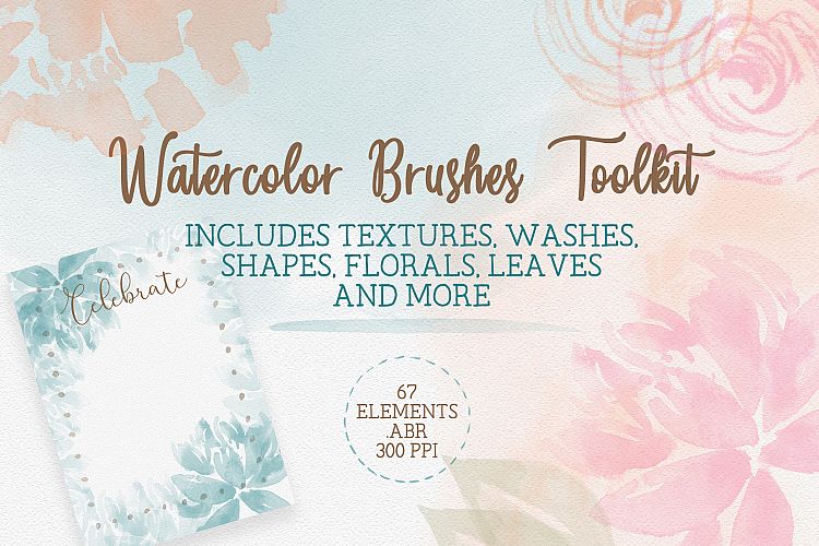 Watercolor Brushes Toolkit, Photoshop Brushes