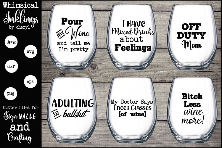 Pour My Wine SVG Set