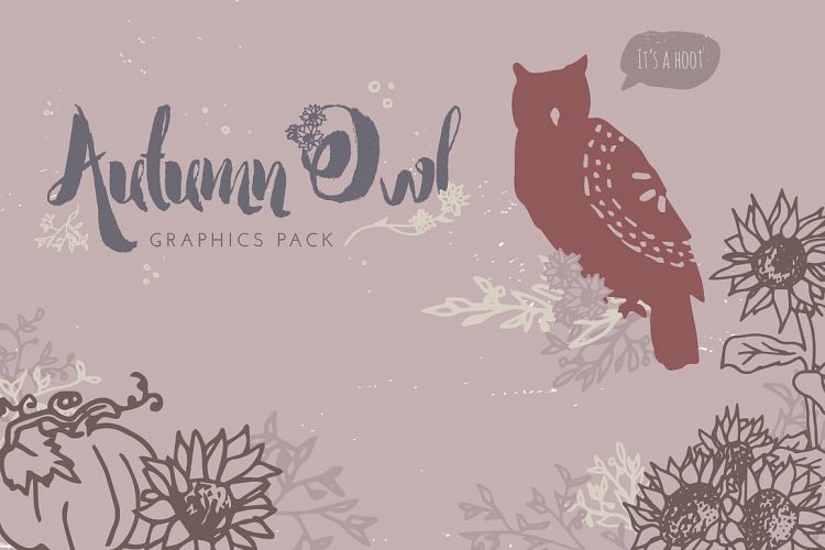 Autumn Owl Graphics Pack