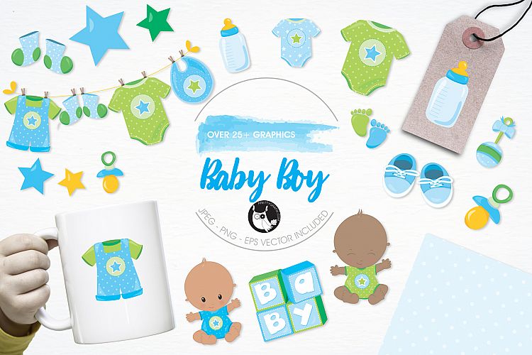 Baby Boy  graphics and illustrations