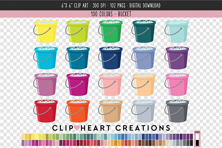 Bucket Clip Art - 100 Clip Art Graphics
