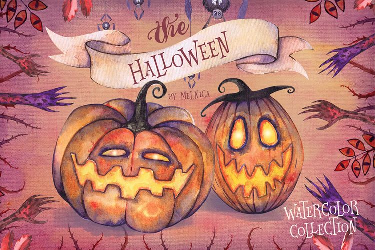 Halloween Watercolor Collection