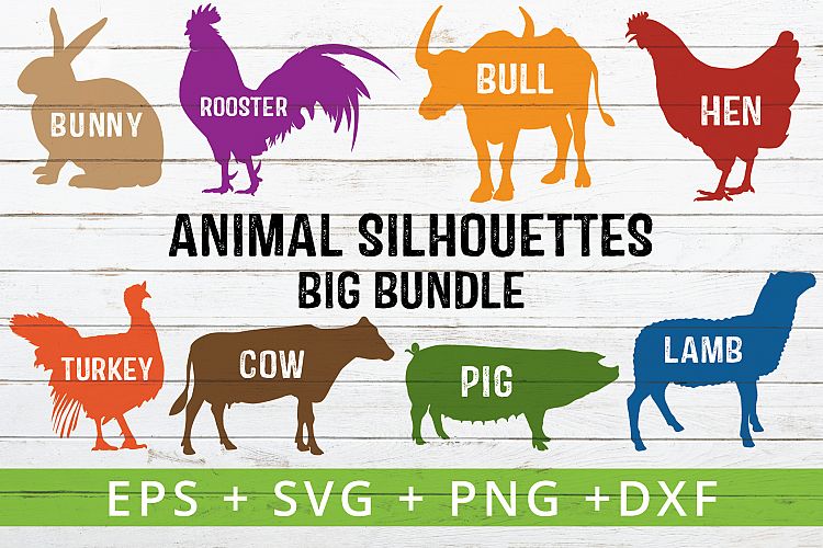 FARM ANIMAL SILHOUETTES SVG CRAFTER