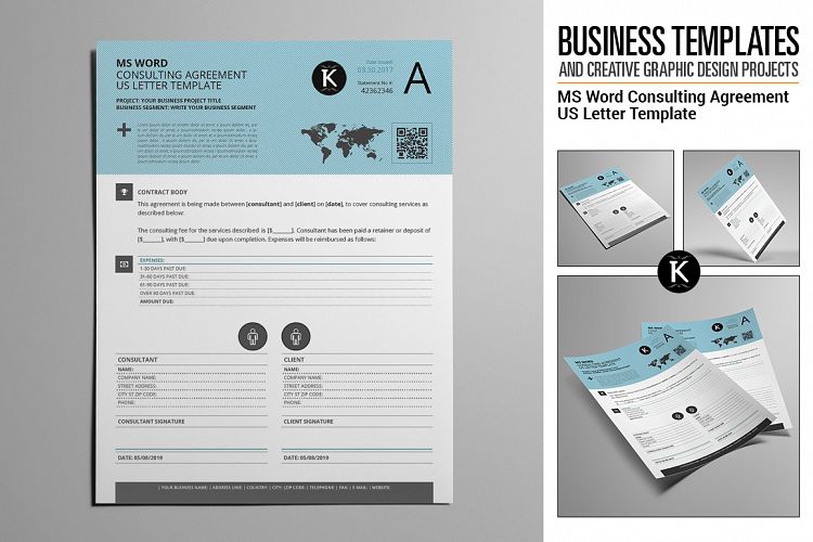 MS Word Consulting Agreement US Letter Template