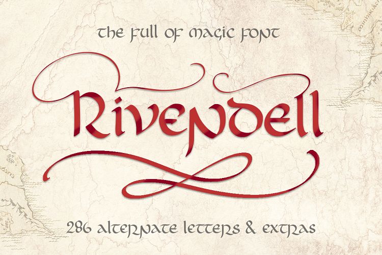 Rivendell. The full of magic font.