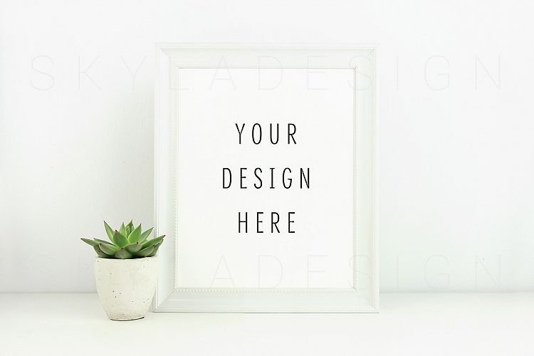 White poster & picture frame mockup